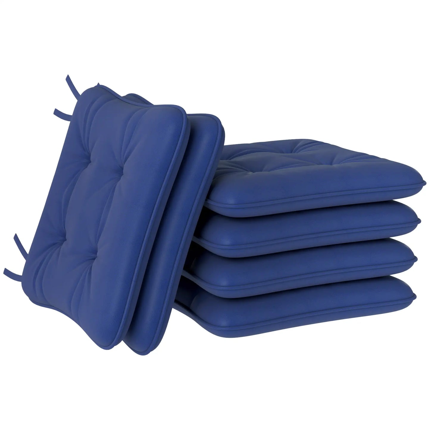 6-Piece Outdoor Patio Chair Cushions, Button Tufted, Dark Blue Patio Chair Cushions at Gallery Canada