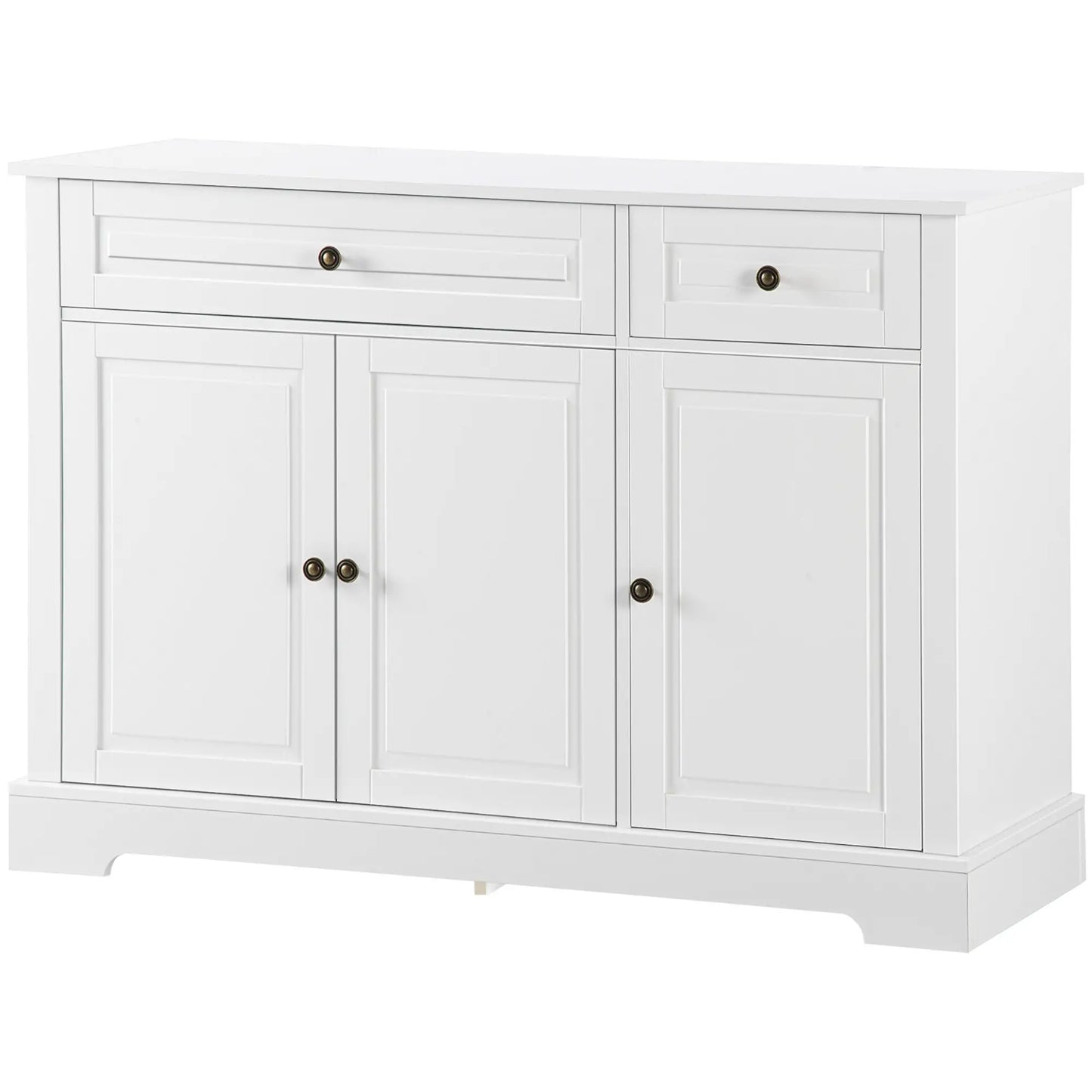 Modern Sideboard Cabinet, 2 Drawers, Adjustable Shelves, White Bar Cabinets at Gallery Canada