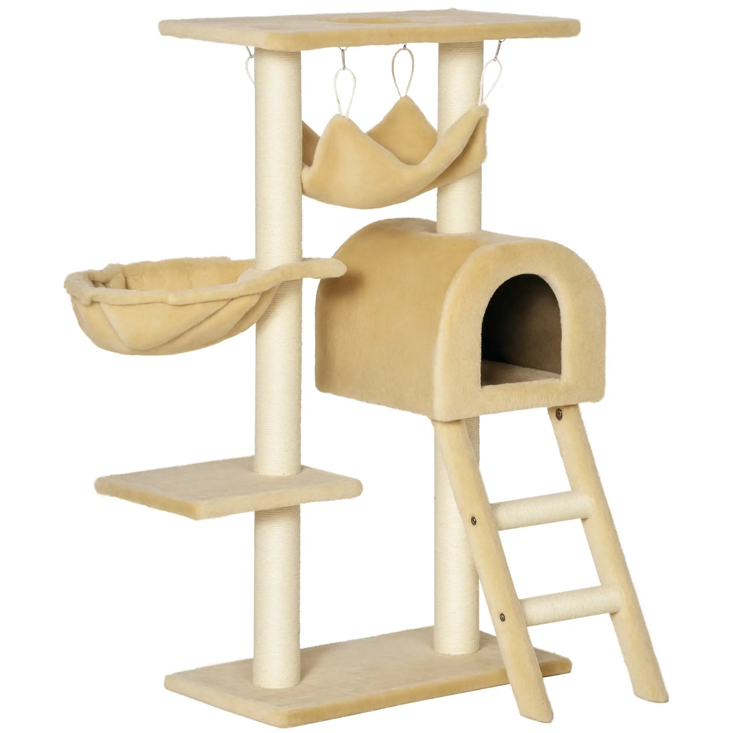 39" Deluxe Cat Tree Tower, Scratching Post, Kitten Condo, Deep Cream Cat Towers at Gallery Canada