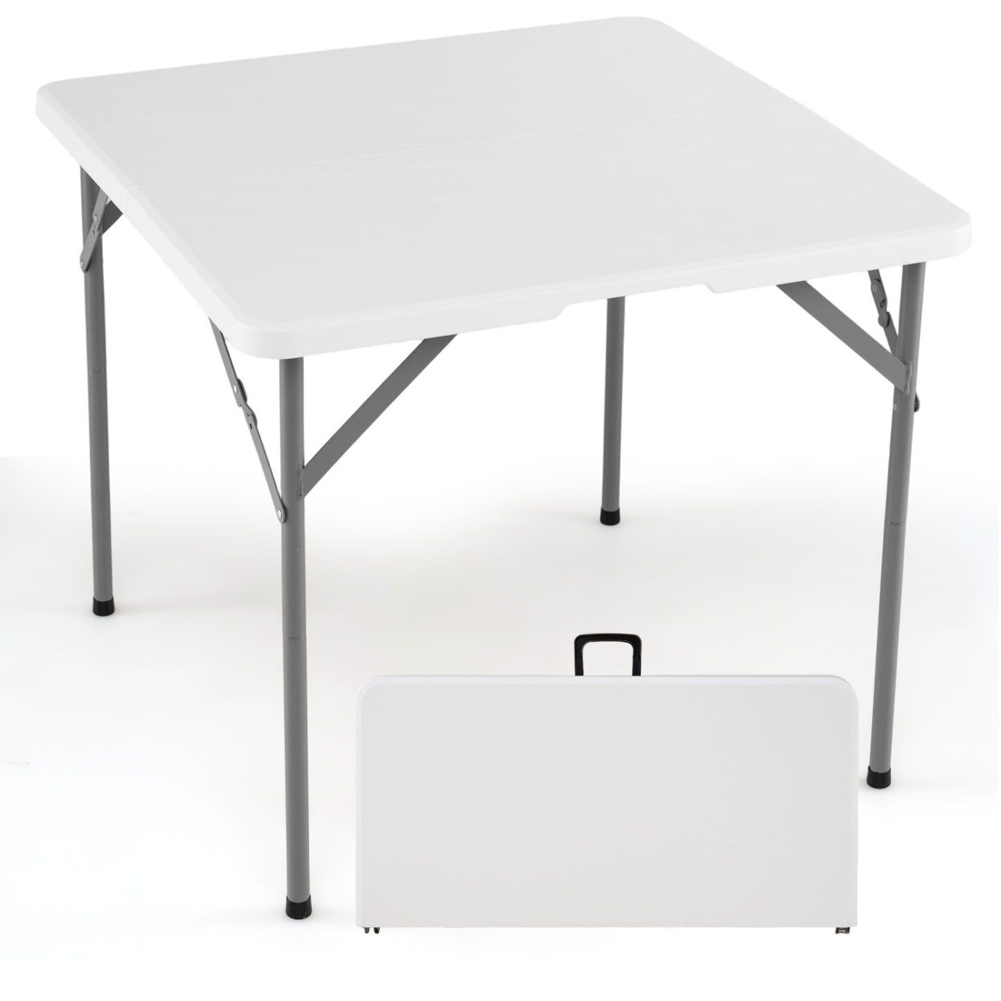 34 Inch Square Foldable Card Table, White Picnic Tables at Gallery Canada