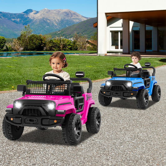 12V Kids Ride On Truck, Battery Powered Electric Vehicle, Pink Powered Ride On Toys Pink at Gallery Canada