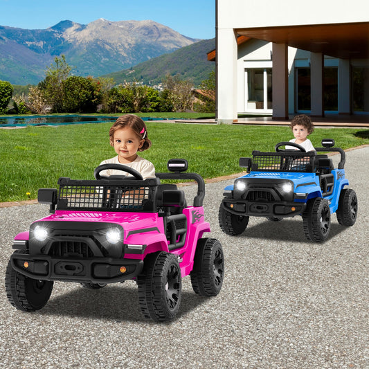 12V Kids Ride On Truck, Battery Powered Electric Vehicle, Pink Powered Ride On Toys Pink at Gallery Canada