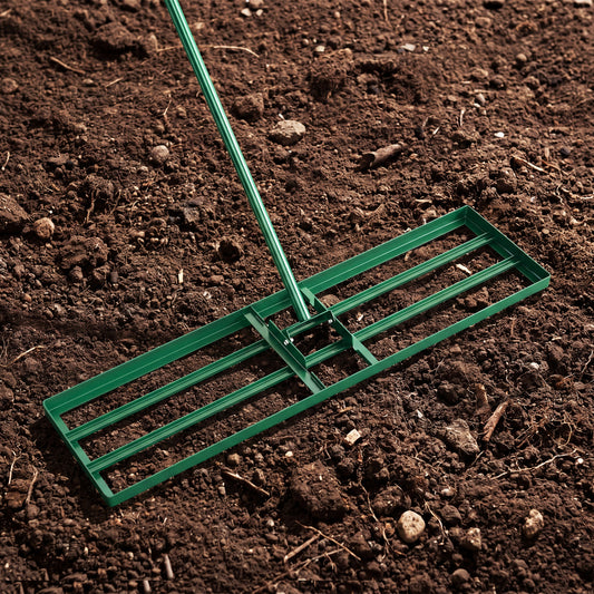 36 x 10 Inch Lawn Leveling Rake, Ergonomic Handle, Green Garden Tools Green at Gallery Canada