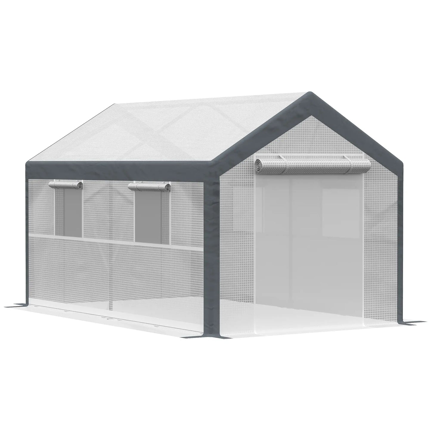 7' x 12' x 7' Heavy Duty Walk-In Greenhouse, Plant Growing Tent, White Tunnel Greenhouses at Gallery Canada