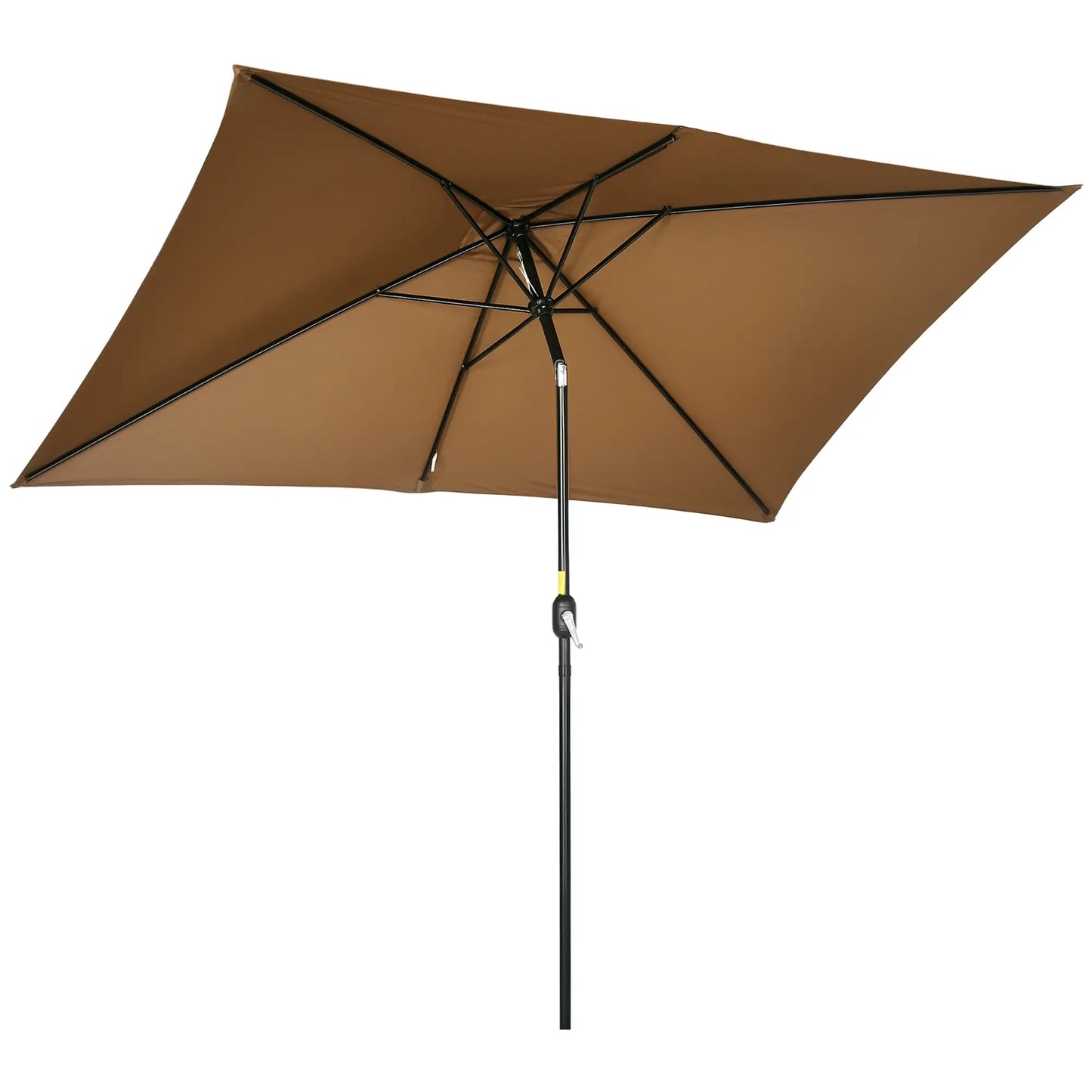 6.5x10ft Rectangle Aluminum Tilt Patio Umbrella, Outdoor Sunshade Canopy with Crank Sun Umbrellas at Gallery Canada