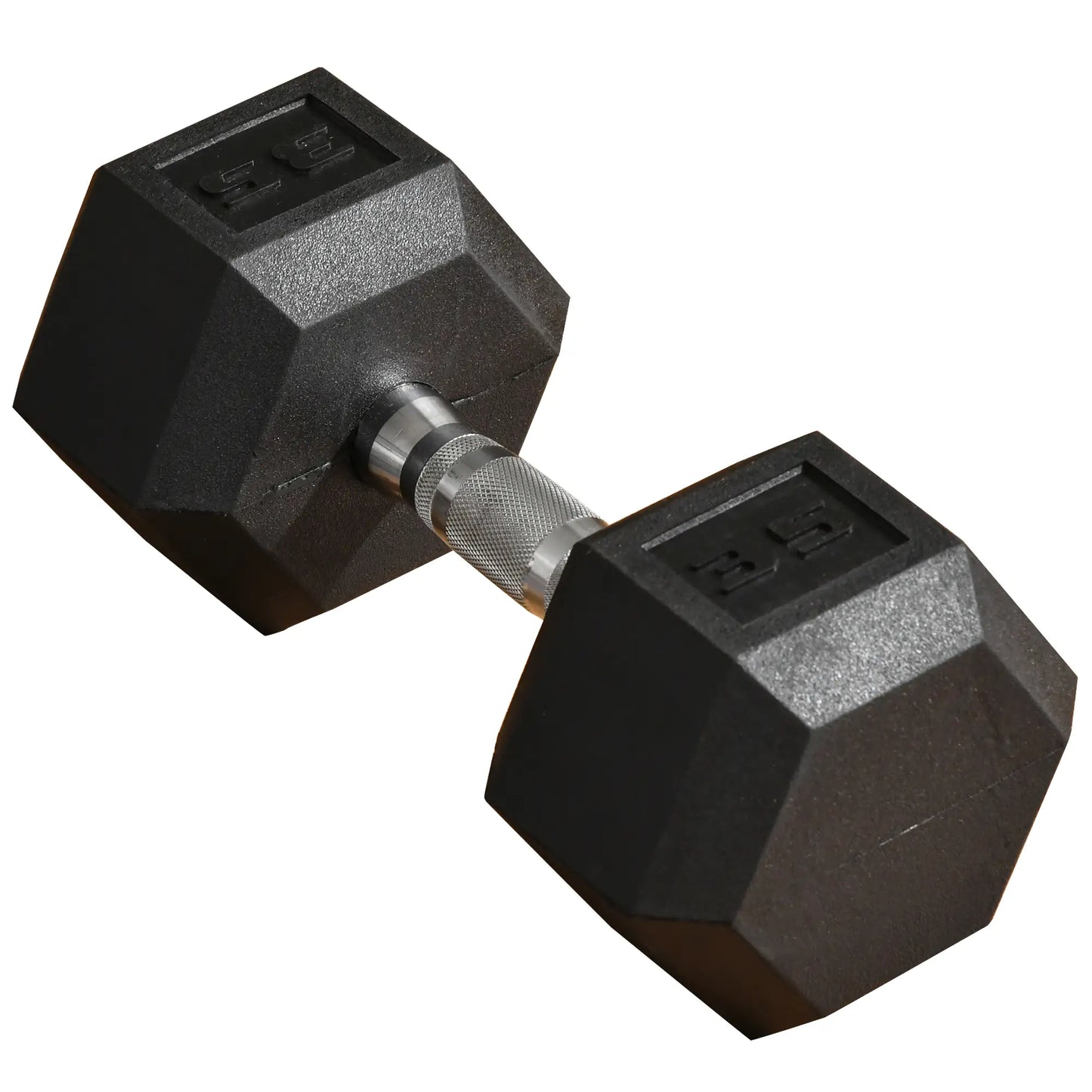 35lbs Rubber Hex Dumbbells, Hand Weight, Fitness Training, Black Dumbbells & Barbells at Gallery Canada