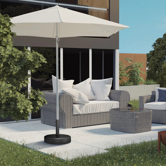 40lbs. Concrete Umbrella Base, Rattan Effect, Heavy Duty, Black Umbrella Bases Black at Gallery Canada