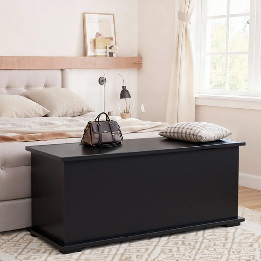 39.5" Storage Chest, 2 Safety Hinges, Flip-Top Lid, Black Storage Cabinets Black at Gallery Canada