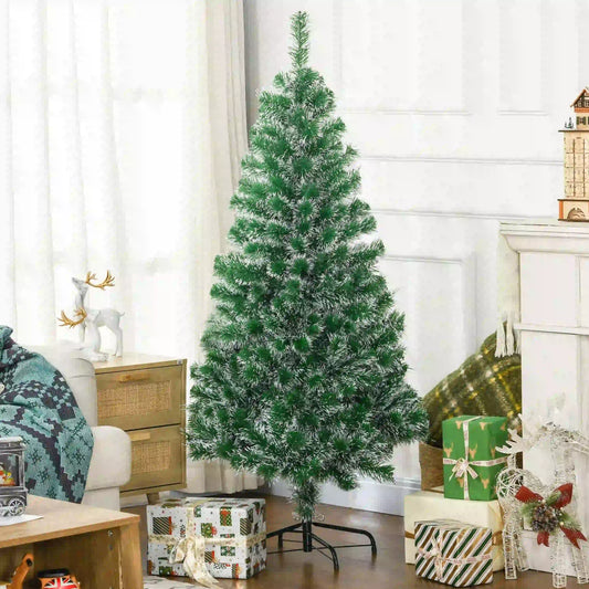 6FT Artificial Christmas Tree, 375 Tips, Metal Stand