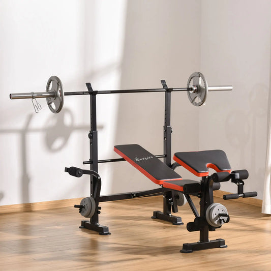 Adjustable Weight Bench, Strength Training, 70 Characters Weight Benches Black, red at Gallery Canada