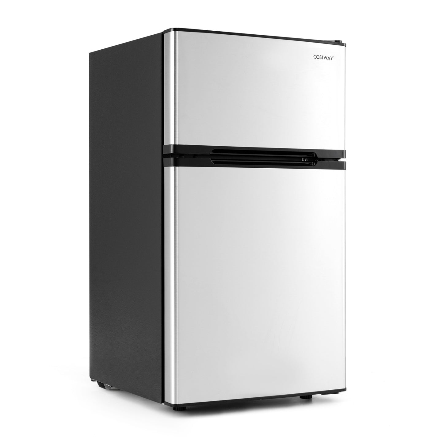 3.2 Cu.Ft Mini Fridge with Freezer, Double Door, Silver Refrigerators Silver at Gallery Canada