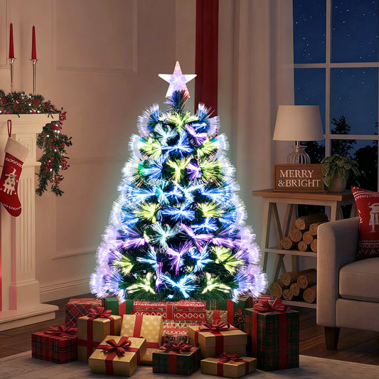 3 Feet Fiber Optic Christmas Tree, With Star Topper, Green Christmas Tree Green at Gallery Canada