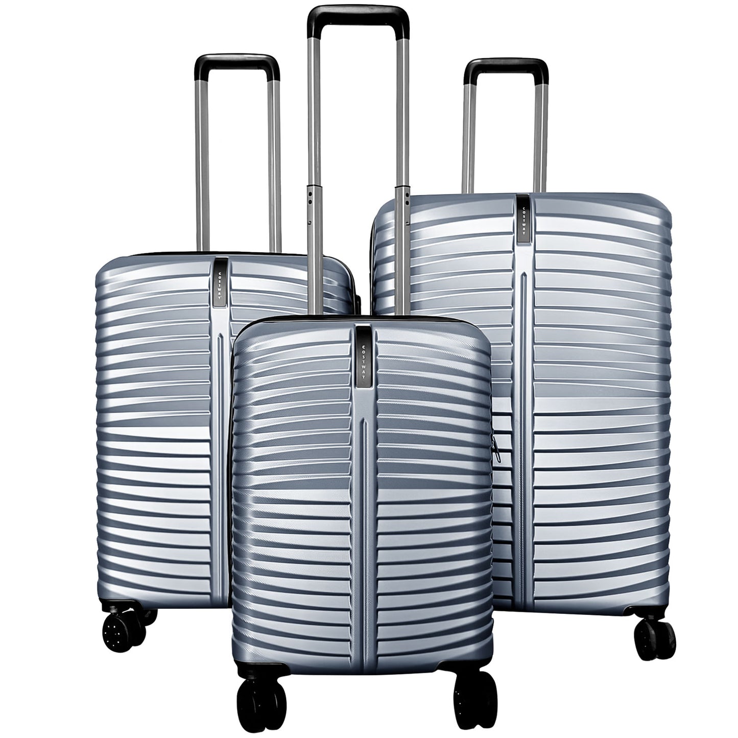 3-Piece 20/24/28 Inch Lightweight Hardside Luggage Set with 8-Spinner Wheels, Gray