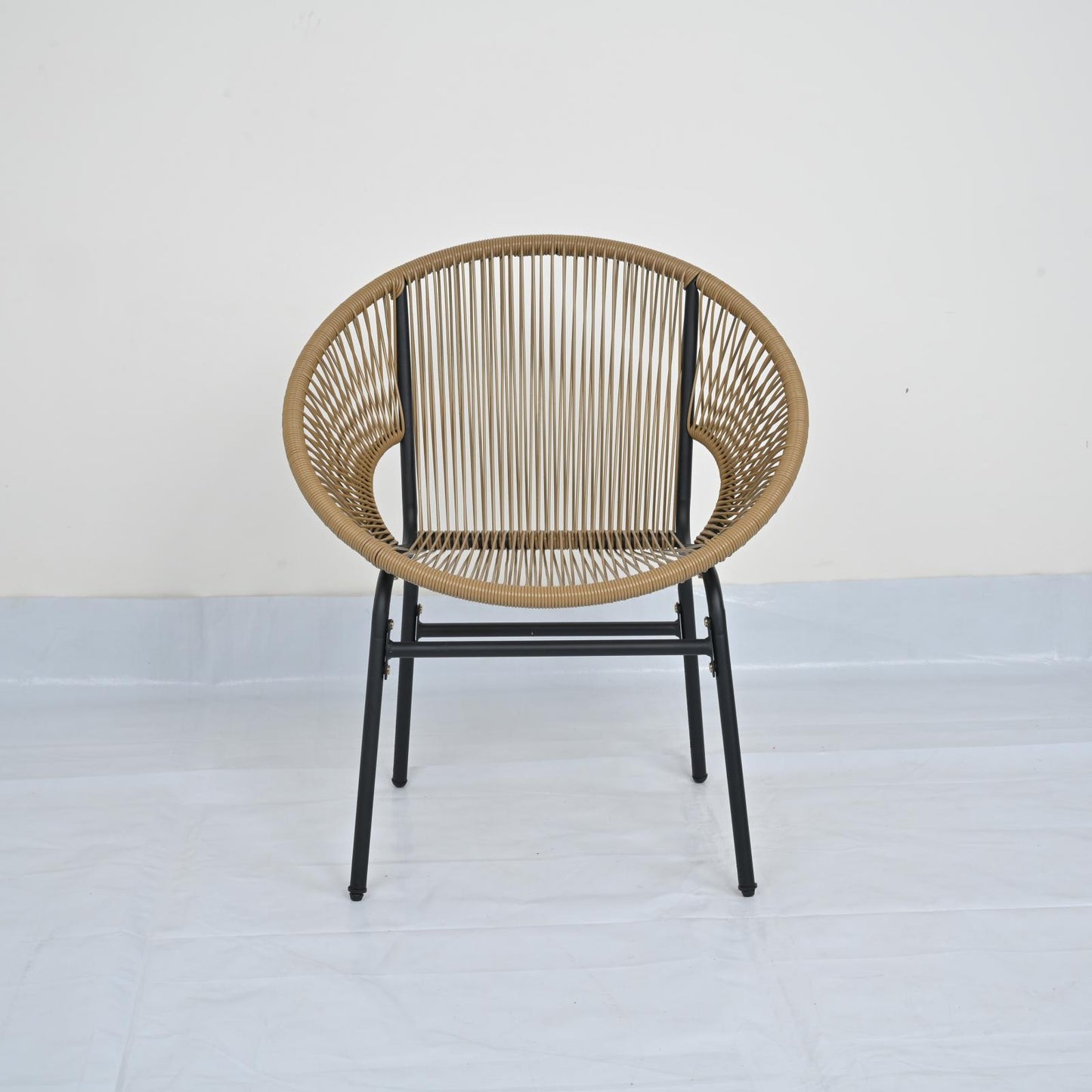 3 Piece Patio Acapulco Bistro Set, Glass Table, Brown Patio Conversation Sets Brown at Gallery Canada