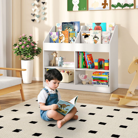 3-Tier Kids Bookshelf Toy Storage Organizer, White Kids Storage White at Gallery Canada