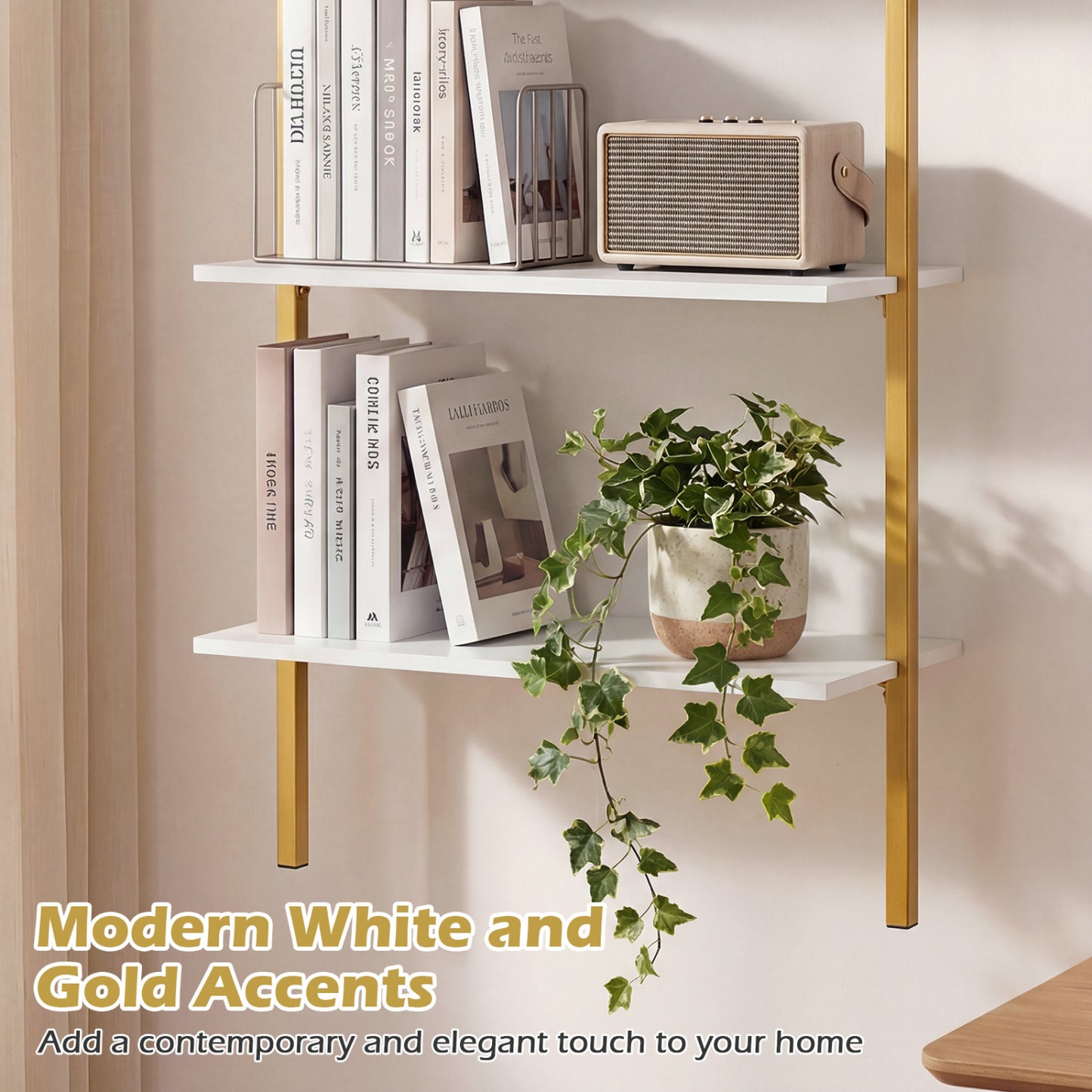 3-Tier Wall Mounted Wooden Floating Shelves Bookcases at Gallery Canada