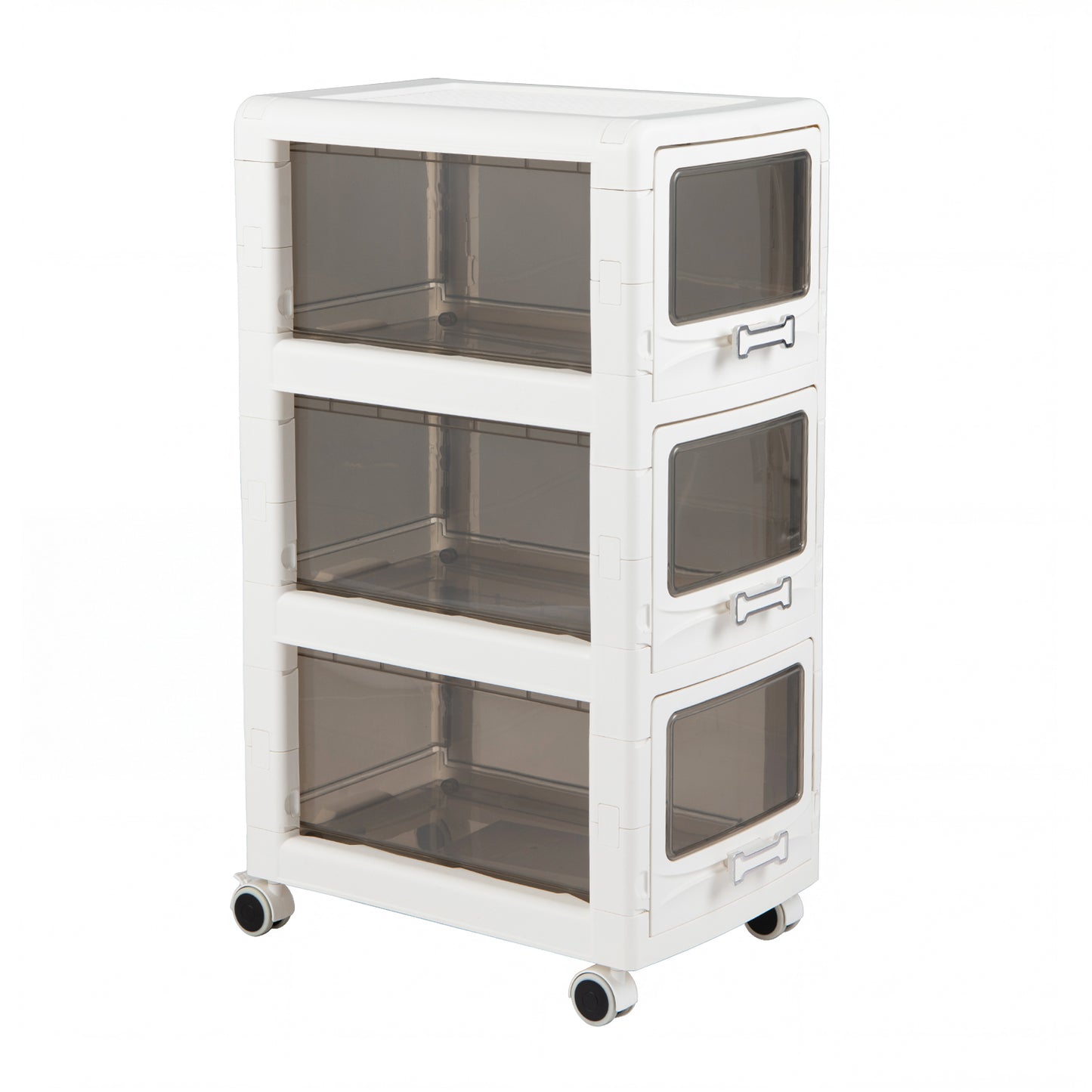 3-Tier Plastic Drawer Storage Organizer, Rolling Cart, Lockable Wheels File Cabinets Options at Gallery Canada