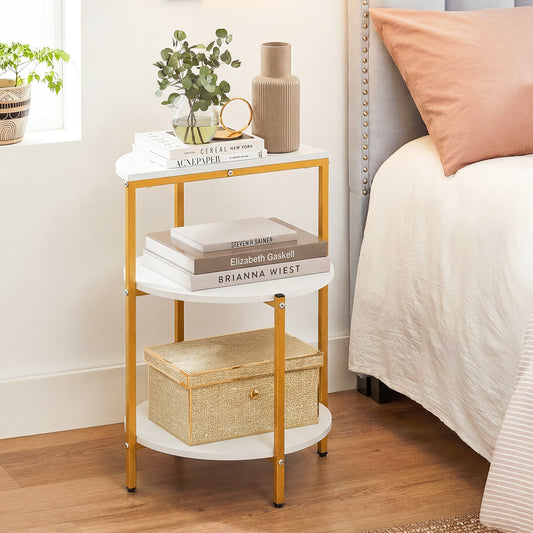 3-Tier Round End Table for Small Space and Bedroom Room-Set of 1 End & Side Tables Options at Gallery Canada