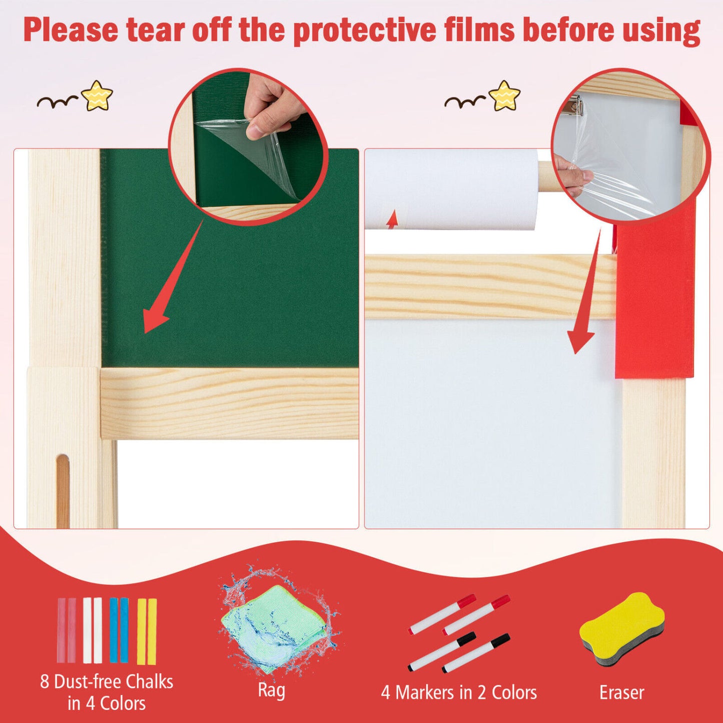 3-In-1 Double-Sided Adjustable Kid Easel, Multicolor Art Easels at Gallery Canada