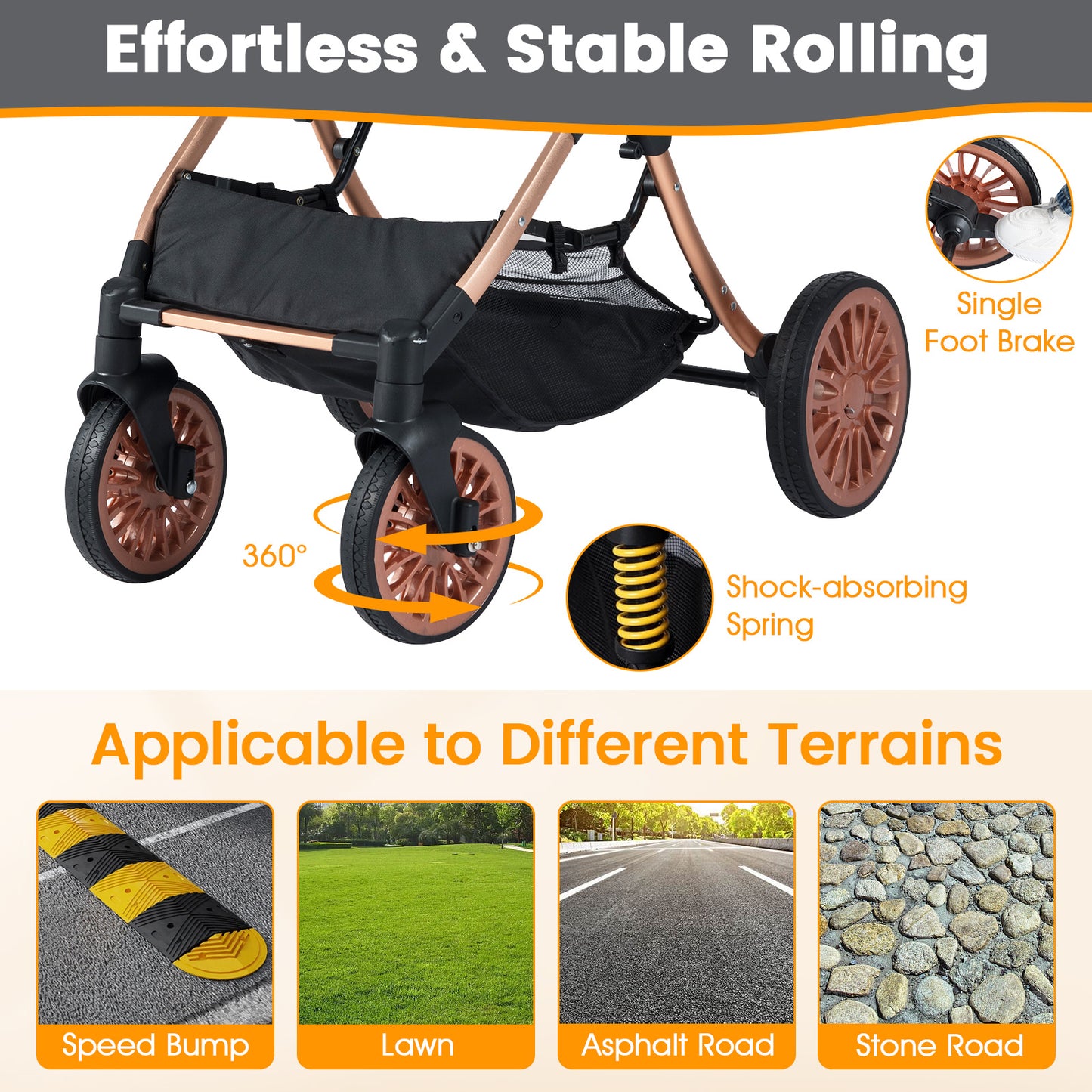 Foldable Pet Stroller, 55 lbs, Black Cat Supplies at Gallery Canada