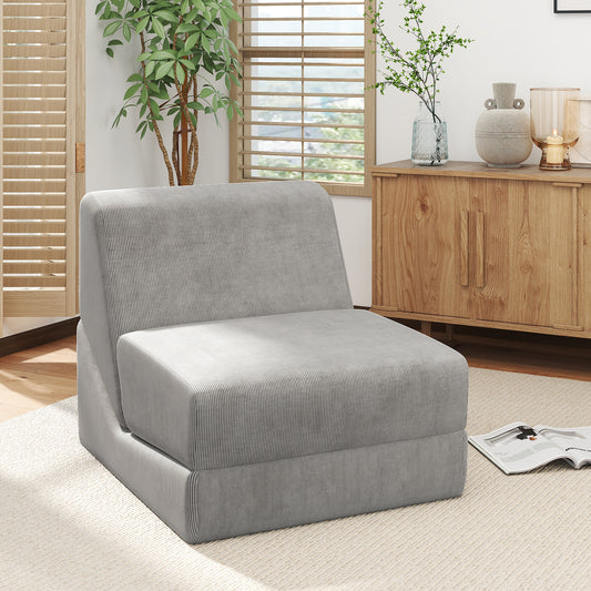 3-in-1 Folding Sofa Bed, Washable Zippered Cover, Gray Sofas & Loveseats Gray at Gallery Canada