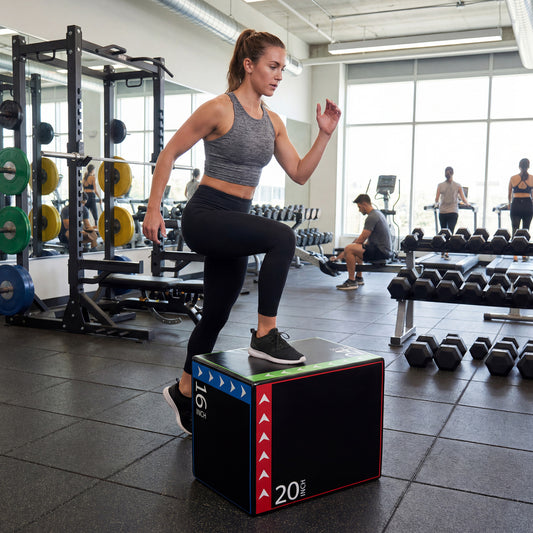 3-In-1 Plyometric Box, 16 x 20 x 24 Inches, Soft Plyo Jump Box Yoga & Gym Mats Options at Gallery Canada