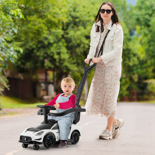 3-In-1 Ride On Push Car, White Push & Pedal Ride On Toys White at Gallery Canada