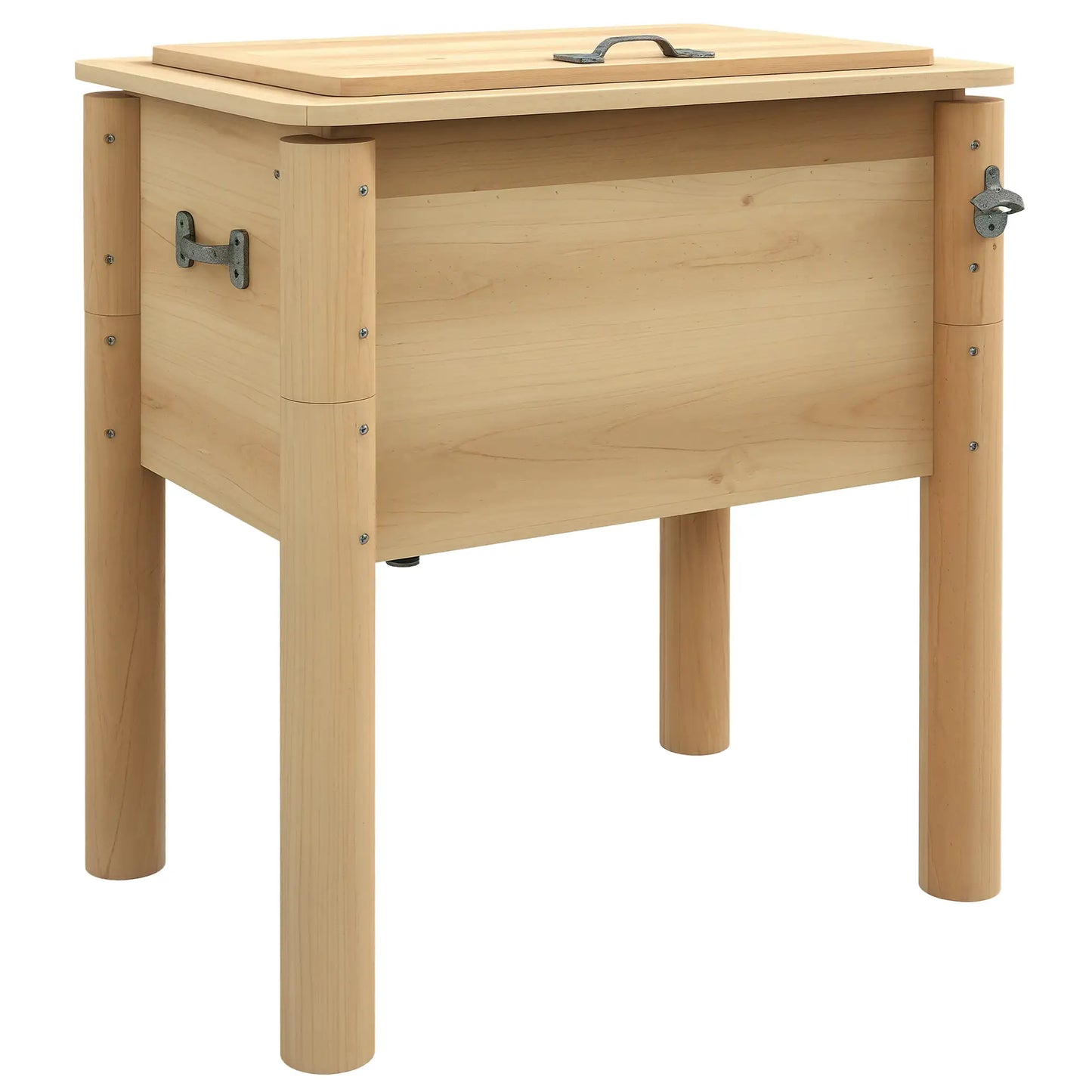54-Qt Wooden Patio Cooler, Outdoor Table With Bottle Opener, Natural Cooler Boxes at Gallery Canada