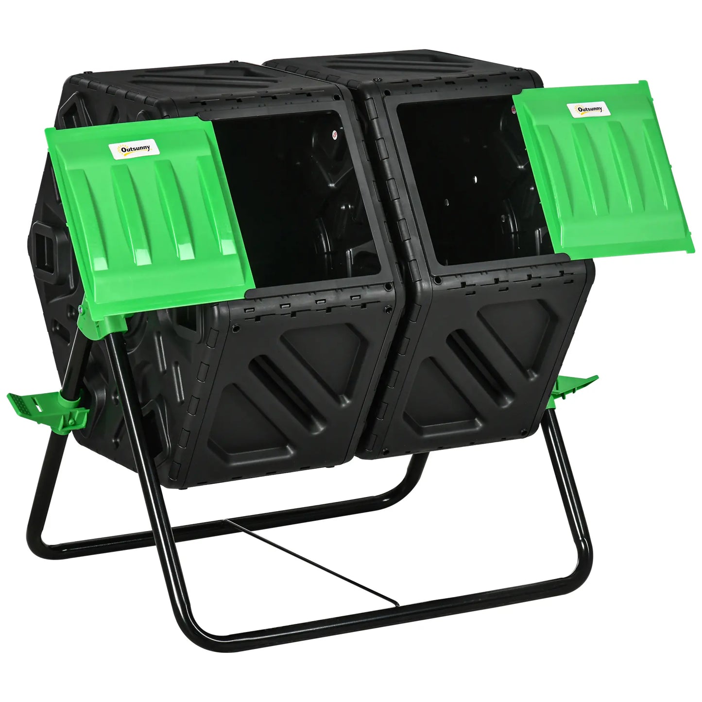 Rotating Composter, Dual Chamber Bin, 24 Vents, Steel Legs, 34.5 Gallon, Green Garden Accessories at Gallery Canada