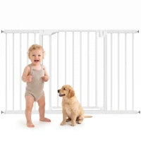 Barrière de sécurité pour animaux à pression, 30"-51" de large, fermeture automatique, noir