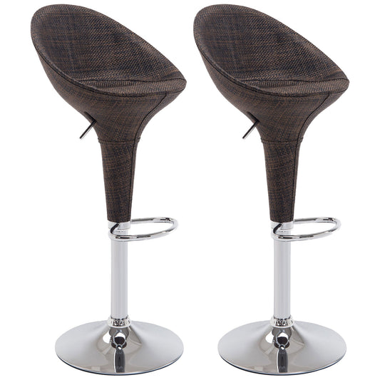 Set of 2 Modern Style Rattan Bar Stool with Footrest at Gallery Canada