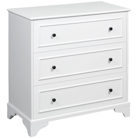 3-Drawer Dresser Tower Storage Cabinet, Chest of Drawers for Bedroom, Hallway, Living Room and Bathroom, White - Gallery Canada