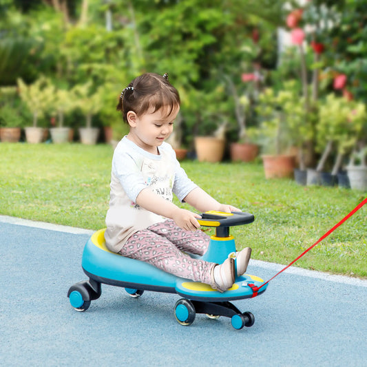 Kids Wiggle Car With Parent Rope, Music, Light, Blue Riding & Rocking Toys Blue at Gallery Canada