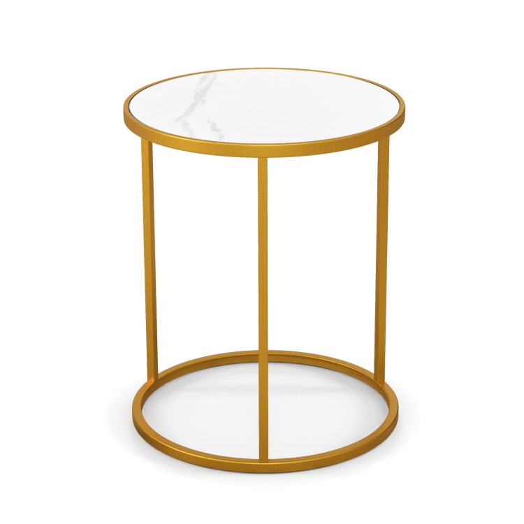 Modern Accent Chair, Marble Top Side Table Set, 2 Piece Living Room at Gallery Canada