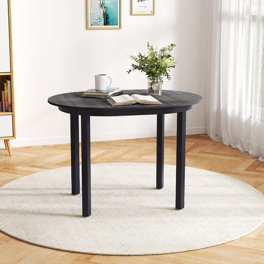 43 Inch Wooden Dining Table, Rubber Wood Legs, Black Dining Tables Black at Gallery Canada
