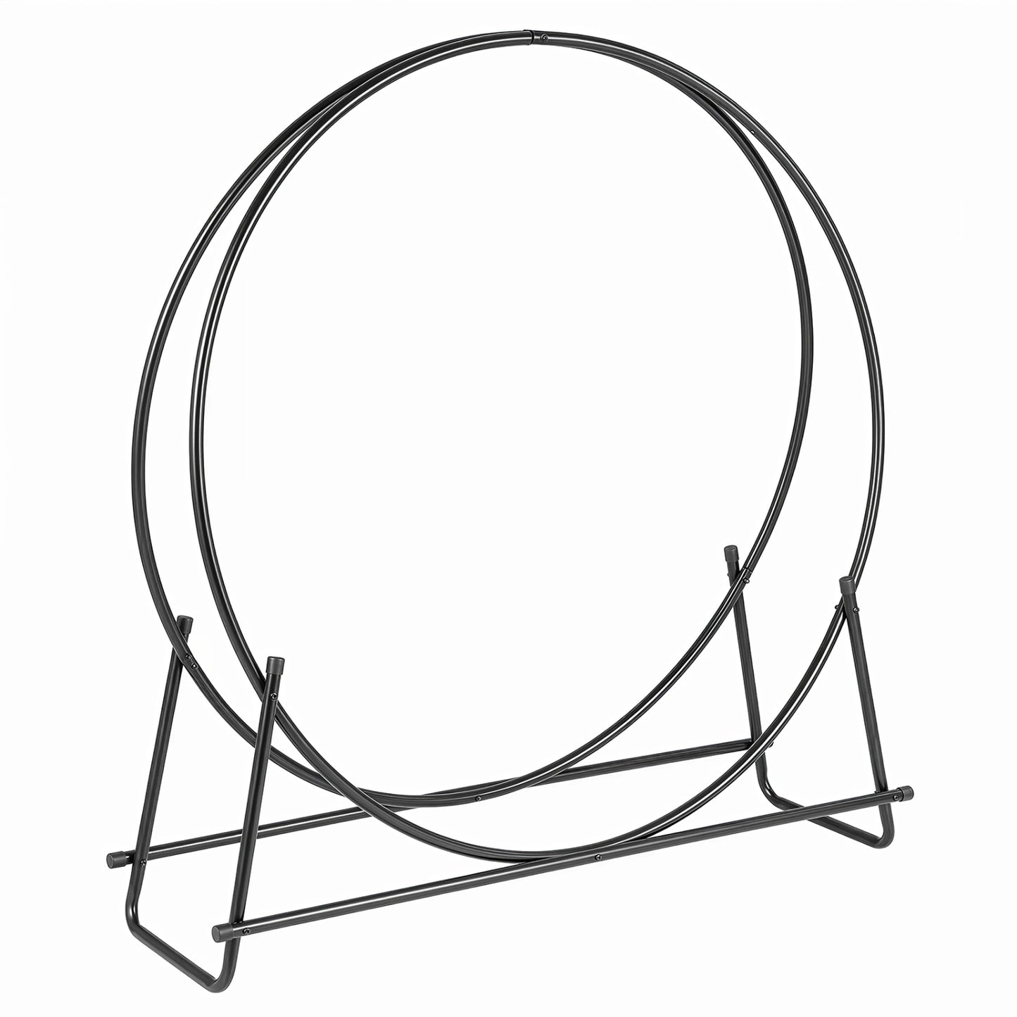 45" Round Firewood Rack, Metal Frame