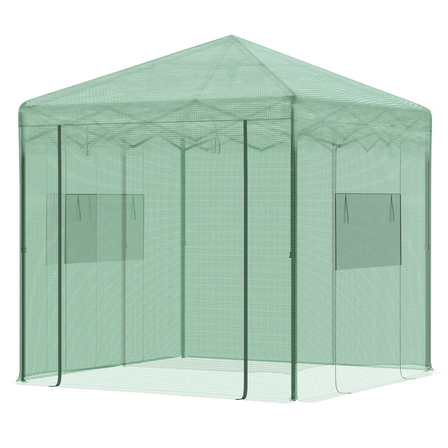 8' x 6' Portable Pop Up Greenhouse, Outdoor Walk-in, Green Walk In Greenhouses at Gallery Canada