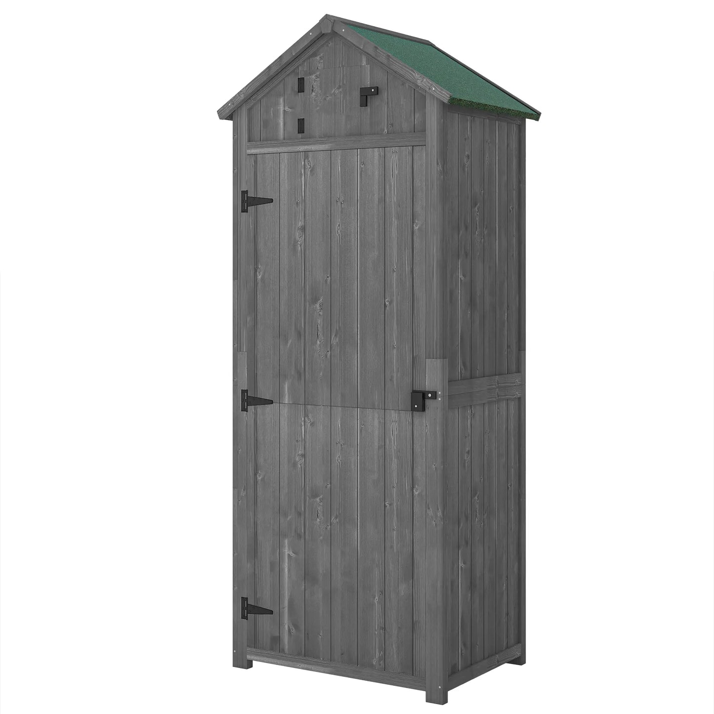 30" x 21" x 71" Garden Storage Shed, Water-Resistant, Grey Sheds at Gallery Canada