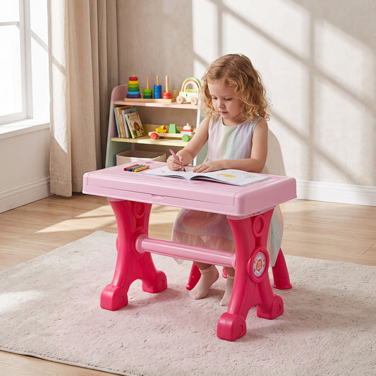 49 Key Kids Electric Piano Keyboard With Stool & Mic, Pink Pianos & Keyboards Pink at Gallery Canada