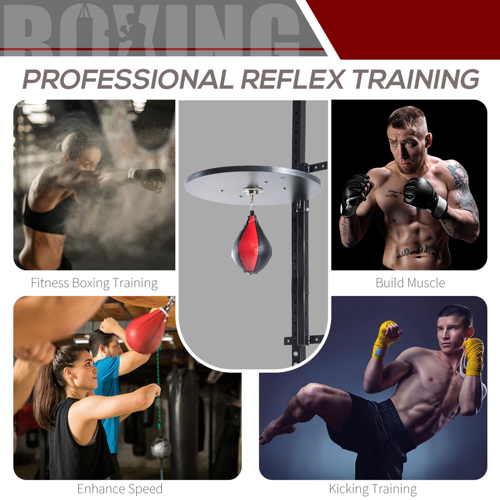 Speed Bag Platform Speedball Frame Wall Mounted Boxing MMA Workout Punching Bag at Gallery Canada