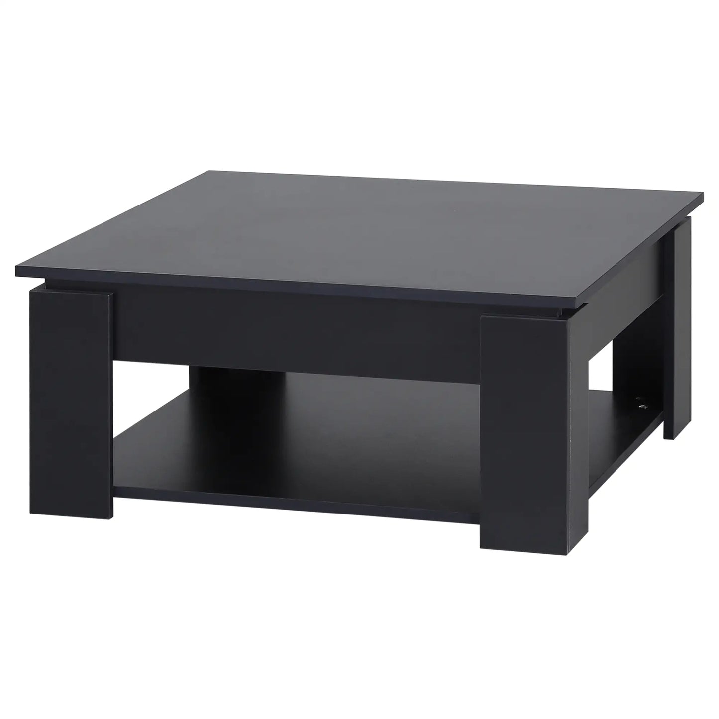 2 Tier Coffee Table, Bottom Shelf, Living Room, Black Coffee Tables at Gallery Canada