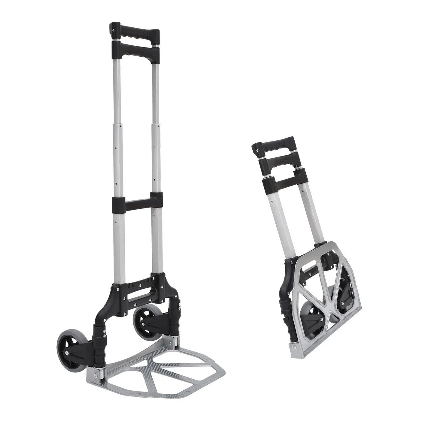 Folding Hand Truck, 2 Wheels, Heavy Duty, 3 Level Handle, 154lbs Capacity, Aluminum Folding Hand Trucks at Gallery Canada