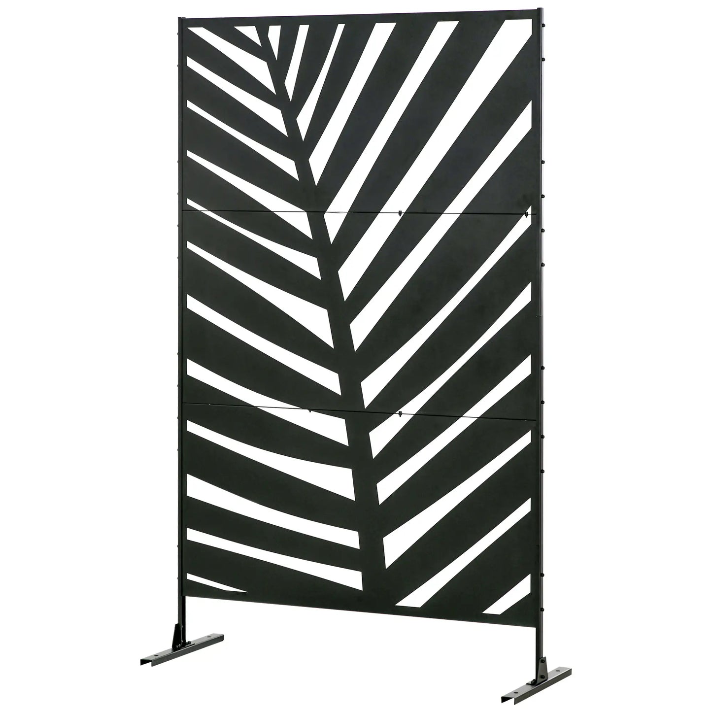 Metal Outdoor Privacy Screen, 48" x 78" H, Freestanding Garden Panel, Banana Leaf Side Awnings at Gallery Canada