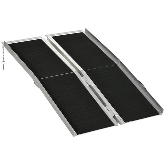 4ft Wheelchair Ramp Scooter Mobility Non-Skid Layering Portable Foldable Aluminium - Gallery Canada