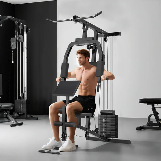 Multifunction Home Gym, Power Exercise Machine, Weight Training, Black Power Towers Black at Gallery Canada