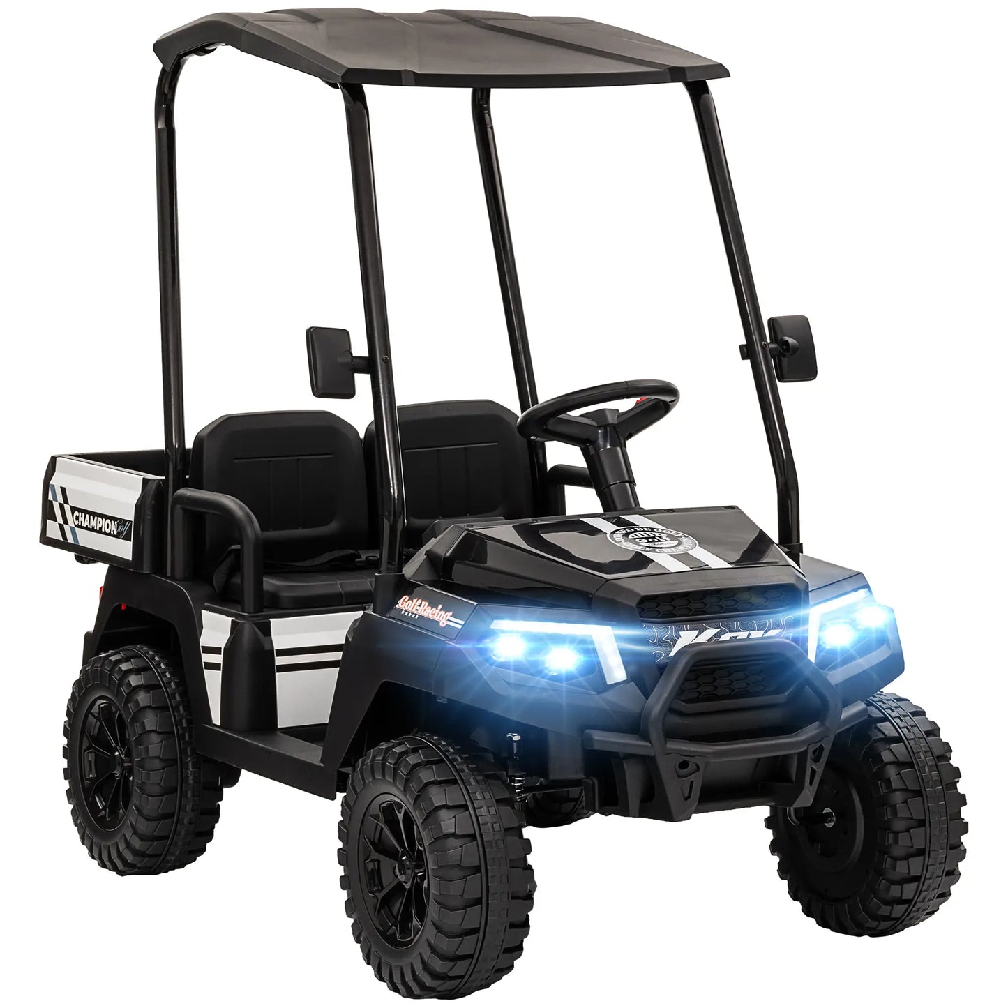24V 2 Seater Kids Electric Car, Remote Control, 4 Wheels, Black Electric Toy Cars at Gallery Canada