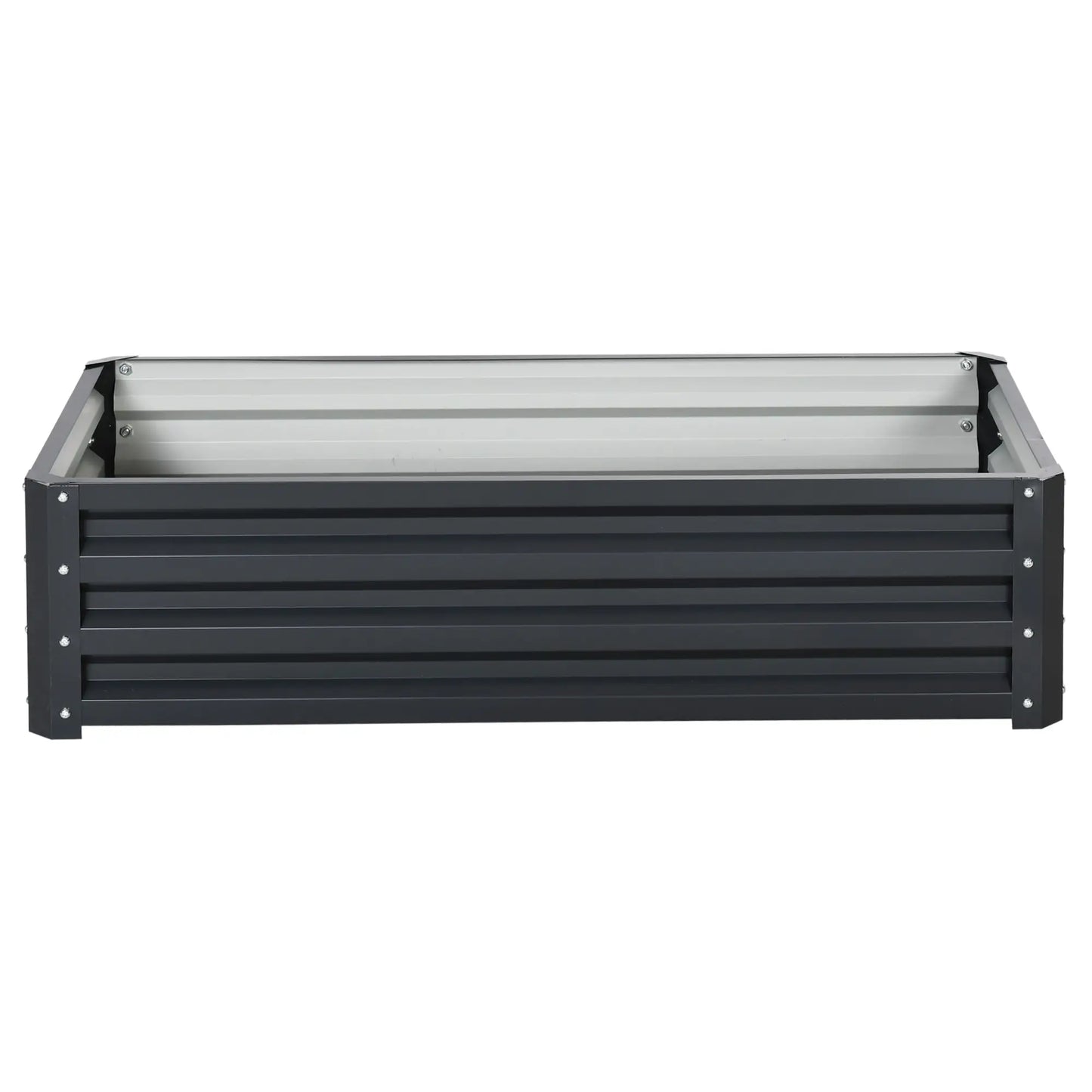 Galvanized Raised Garden Bed, Outdoor Planter Box, 4' x 2' x 1', Grey Galvanized Planter Boxes at Gallery Canada