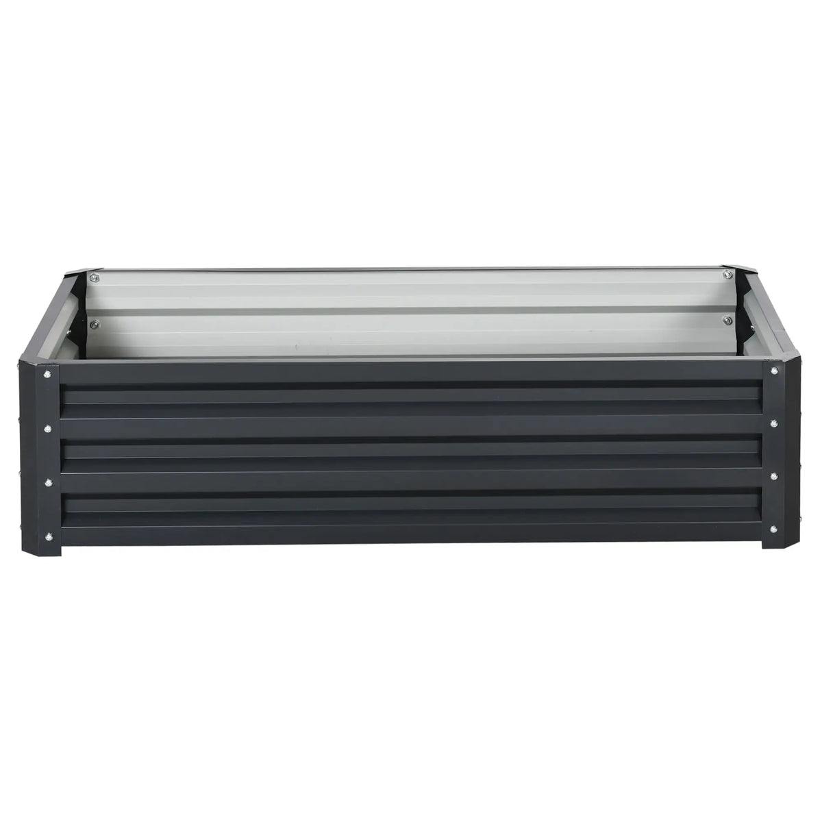 Galvanized Raised Garden Bed, Outdoor Planter Box, 4' x 2' x 1', Grey Galvanized Planter Boxes at Gallery Canada