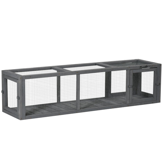 59" Long Cat Tunnel, Cat shelter L- Shape with Extendable Design, Cat Enclosure for Indoor/Outdoor Use with Weather Protection, Removable Door, Lead Grey at Gallery Canada