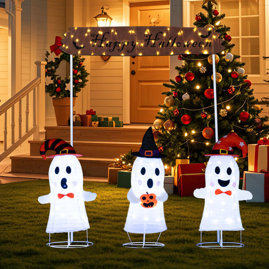 4 Pieces Halloween Decoration Pop up Ghosts with Gate and LED Lights Halloween Options at Gallery Canada